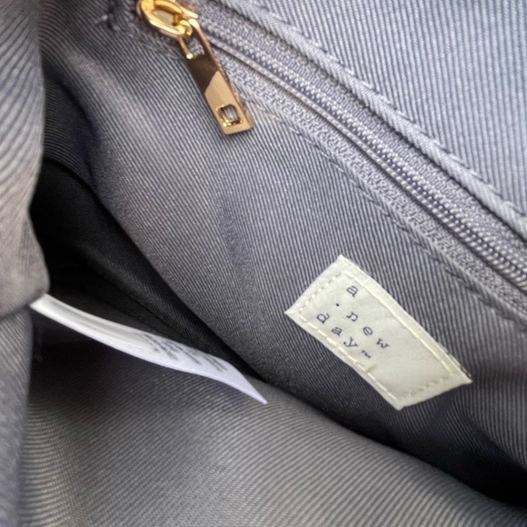 Crossbody Bag  Faux Leather Double Gusset - A New Day - Picture 6 of 8